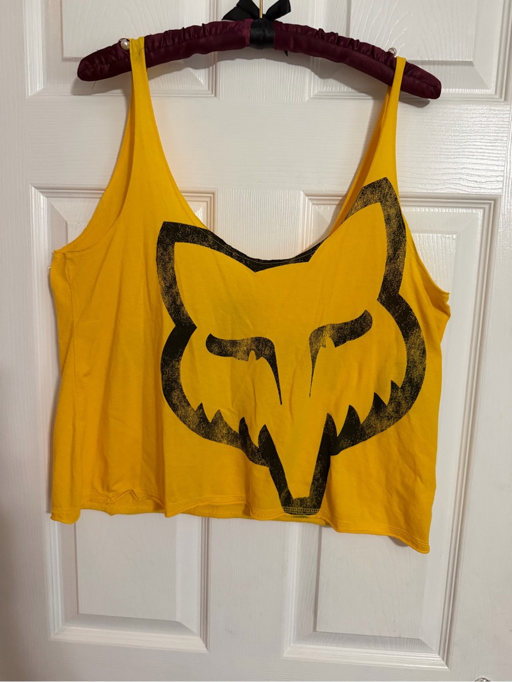 FOX Yellow Fox Graphic Tank Top -Crop top XL